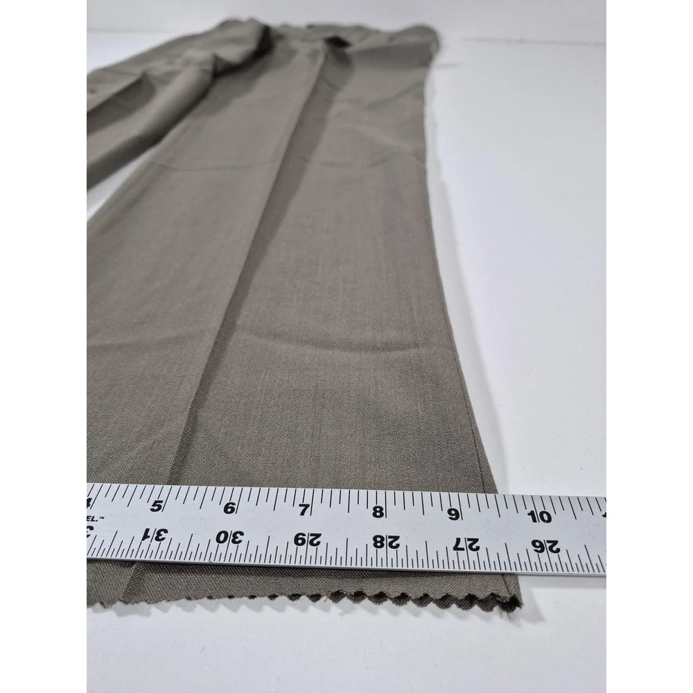 Sansabelt Dress Pants Mens 38x36 Brown Pleated Straight Comfort Waist NWT